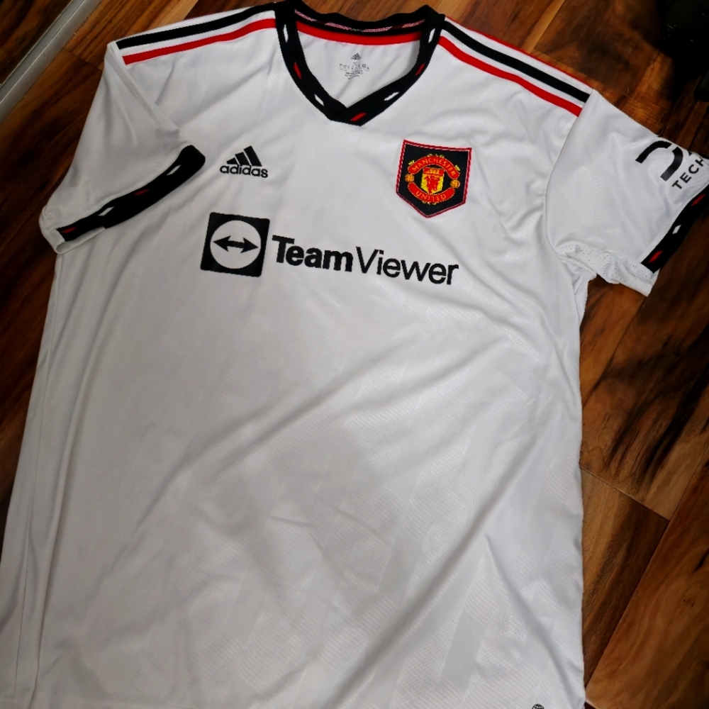 Authentic White Manchester United adidas 2022/23 Away Jersey- Men XL